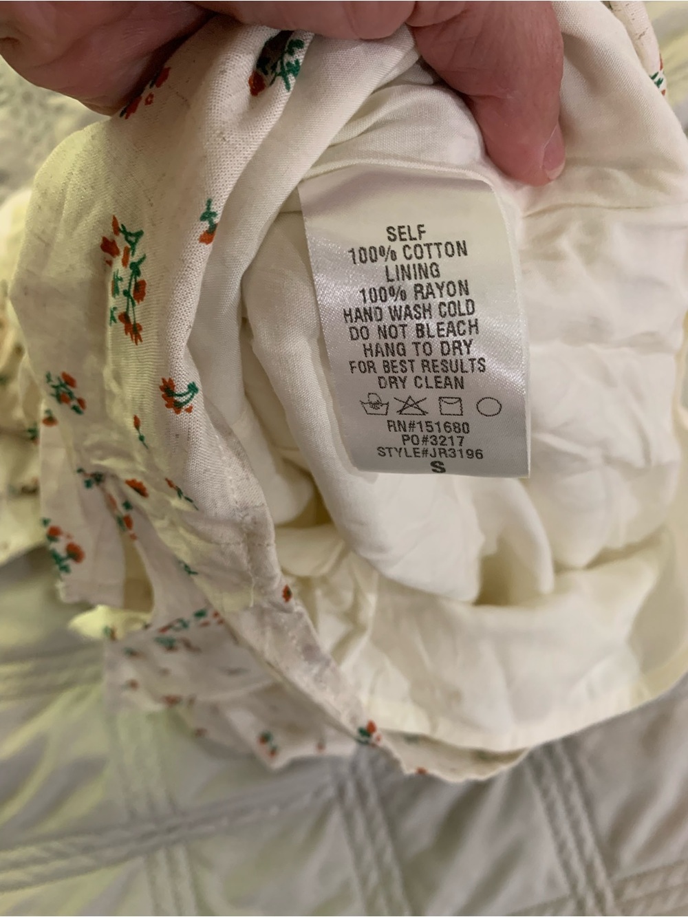 Storia Cream Mini Romper with Orange and Green Floral Print - Picture 4 of 4